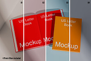 US Letter Book Mockup - 8 Views, a Books & Magazine Mockup by Illusiongraphic (Thumbnail 10 of 23)