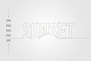 typography of Sunset, an Object Graphic by lawoel (Thumbnail 2 of 3)