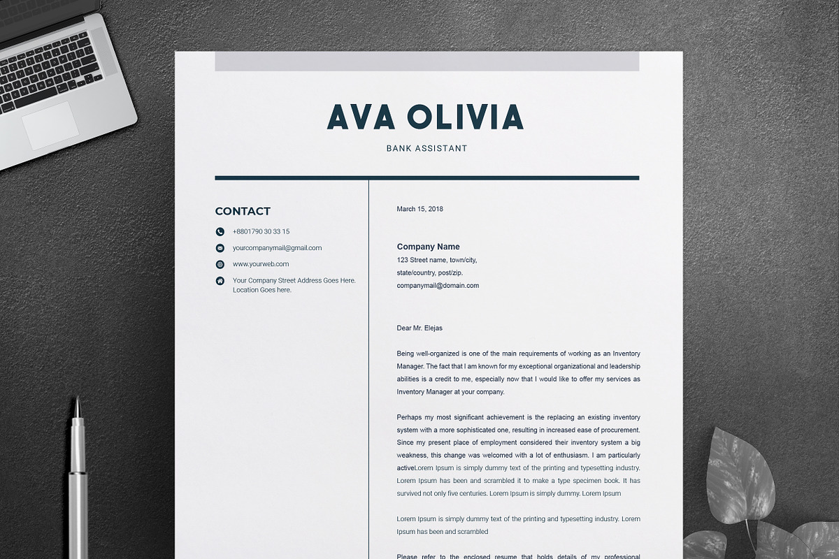 Clean Resume Template MS Word, a Resume Template by ResumeInventor