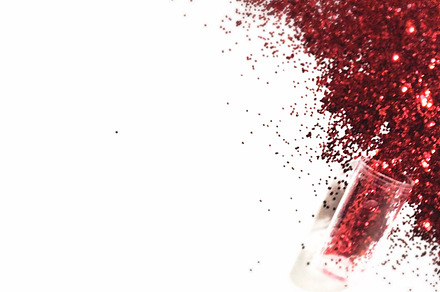Simply Red: Spilled Glitter Mockup