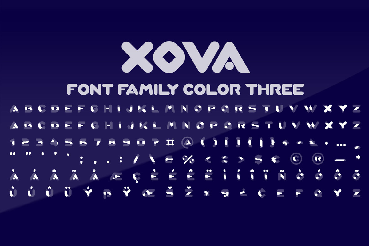 XOVA Layered Font Family preview 7