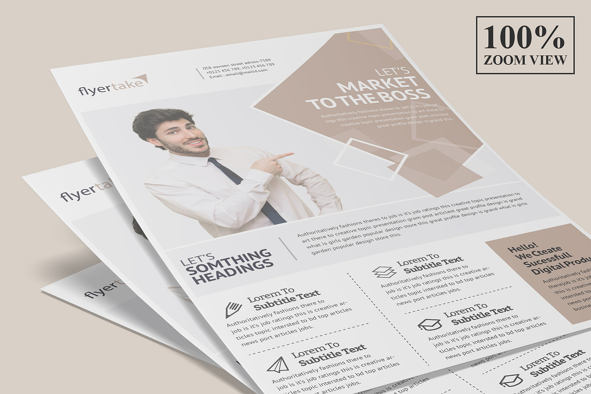 A4 Flyer Poster Mockup Bundles, a Flyer Template by Graphic Aesthetic (Photo 4 of 22)