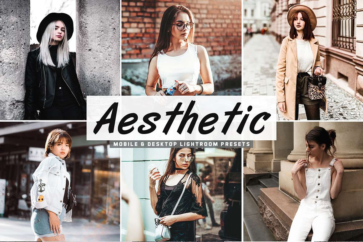 Aesthetic Lightroom Presets Pack V2, an Action Add-On by Creativetacos (Photo 1 of 6)