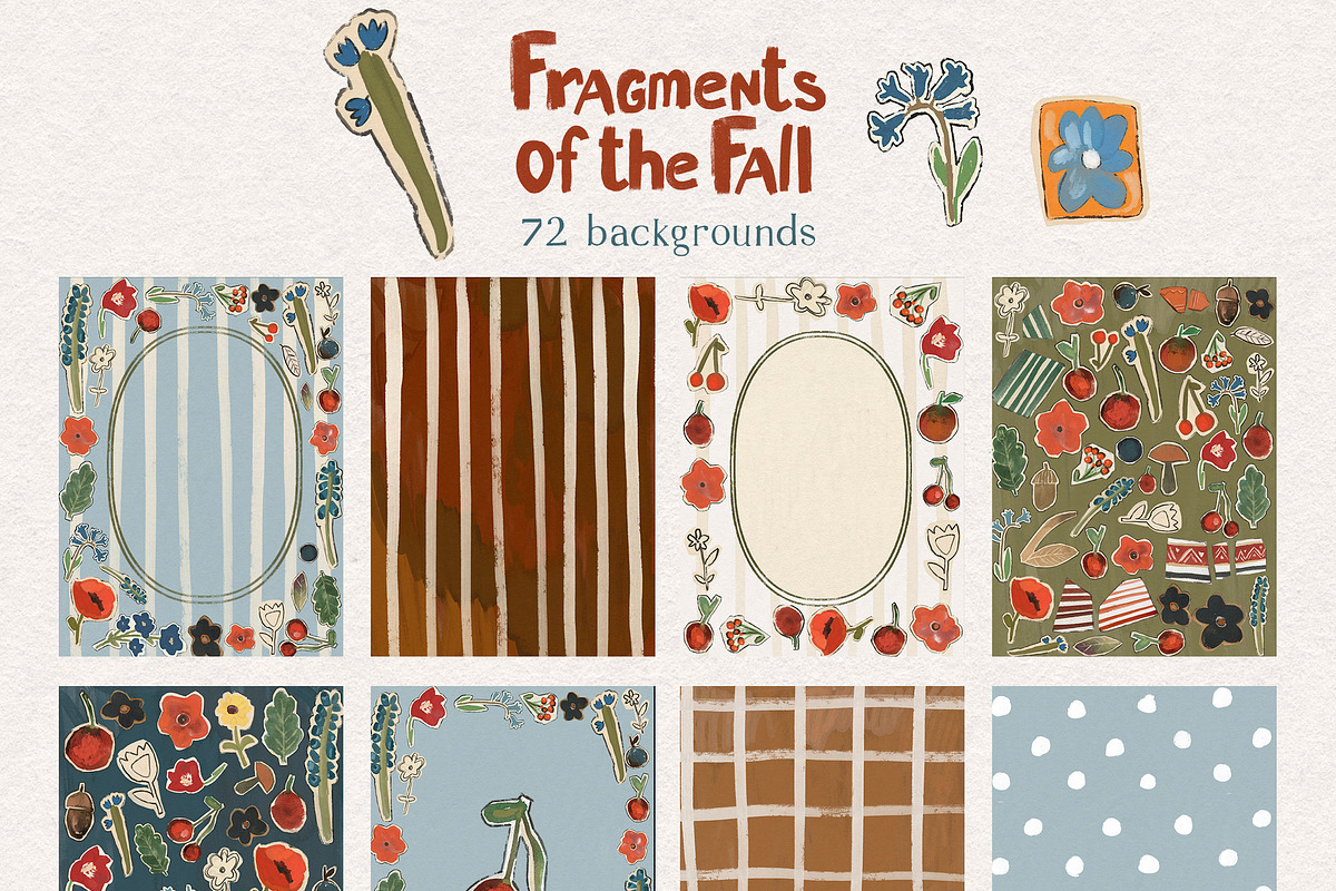 Fall Cottagecore Frames Backgrounds, a Decorative Illustration by whiteheartdesign (Photo 11 of 22)
