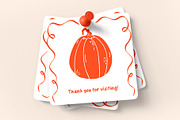 Thanksgiving cute pumpkin printables, a Seasonal Illustration by Irina Avdeeva (Thumbnail 5 of 5)