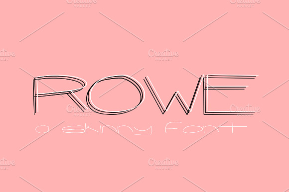 ROWE Skinny Hand Lettered Font preview 7