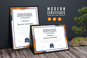 575. Modern Certificate Template, a Stationery Template by CreativeRezwan (Thumbnail 1 of 3)