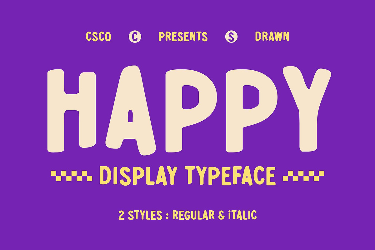 CS Happy Drawn, a Sans Serif Font by Craft Supply Co. (Photo 1 of 8)