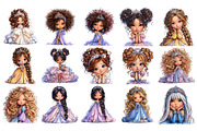 Princesses PNG Clipart Bundle, a Person Illustration by Nicolle's Colorful Art (Thumbnail 4 of 6)
