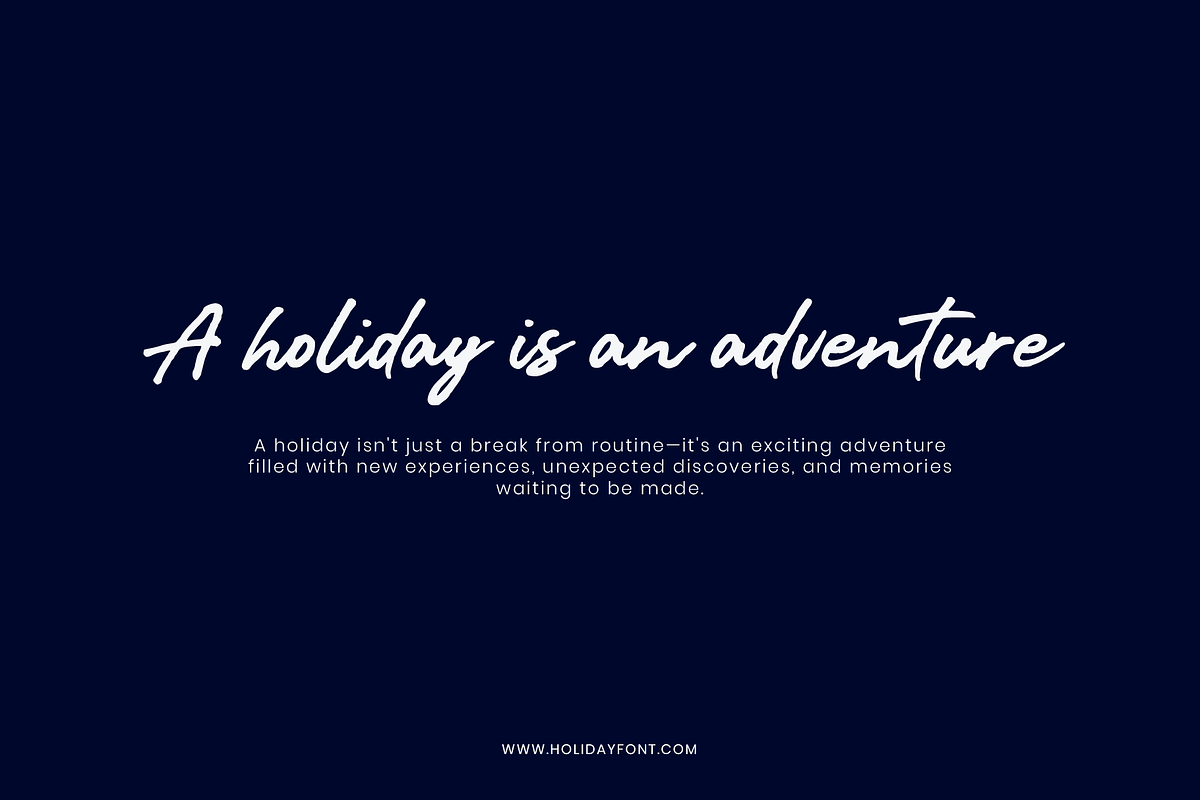 Holiday Adventure, a Handwritten Font by alphArtype (Photo 3 of 8)