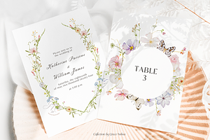 Watercolor Delicate Wildflowers Set