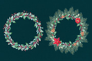 Merry Christmas watercolor set, a Poster Template by Anna's Lettering (Thumbnail 7 of 18)