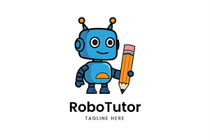 RoboTutor AI and Kids Learning Logo, a Branding & Logo Template by Walldecorated