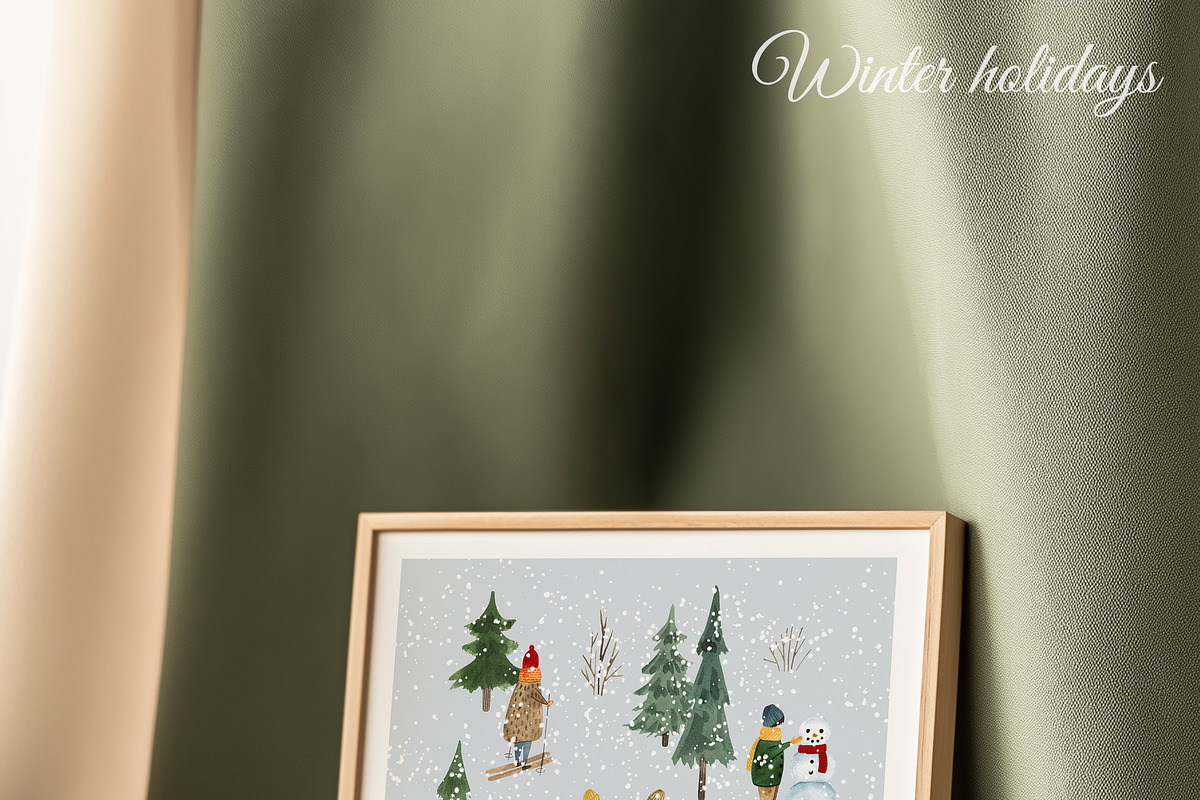 Watercolor WINTER HOLIDAYS, a Seasonal Illustration by LeriaArt watercolor (Photo 2 of 16)