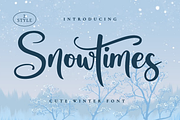 Snowtimes | A Bouncy Handwritten, a Script Font by Rissyletter Studio (Thumbnail 1 of 9)