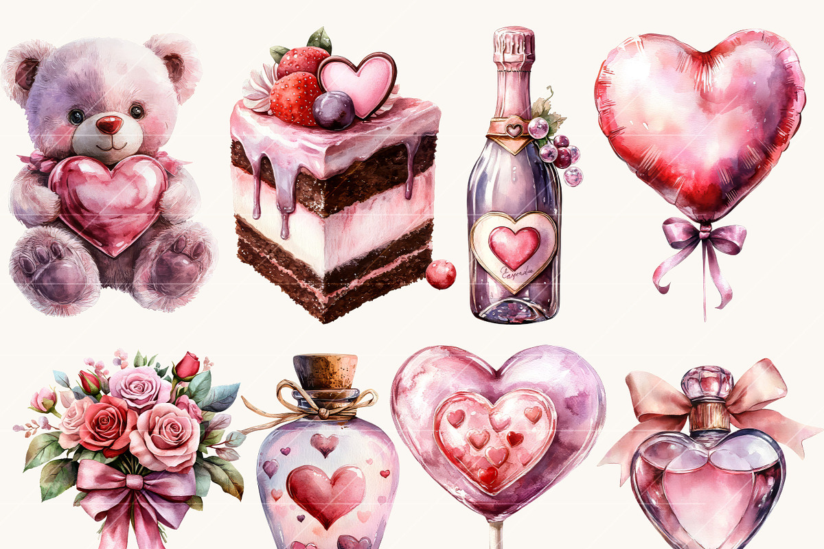 Valentine’s Day element Clipart, a Seasonal Illustration by Design Scotch (Photo 2 of 9)