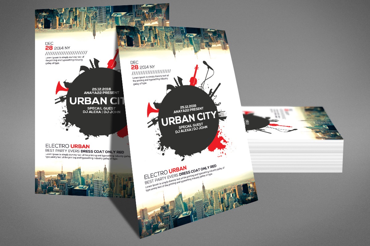 Urban City Flyer Template, a Flyer Template by Graphic Templates (Photo 3 of 4)