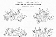 Hand Drawn Pumpkin SVG arrangements, an Object Graphic by CaraulanStore (Thumbnail 2 of 8)