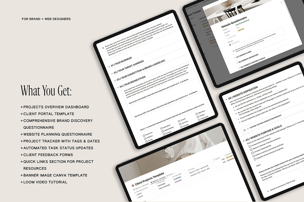 Notion Client Portal Template, a Templates & Theme by Willow & White Studio (Photo 3 of 6)