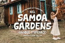 NCL SAMOA GARDENS - Retro Font