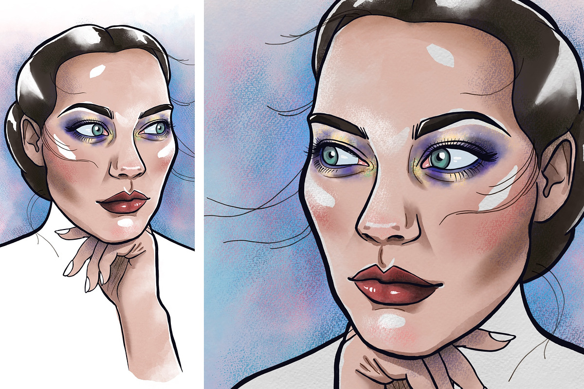 Watercolour Portrait Brush Set, a Brush Add-On by idahayart (Photo 6 of 7)