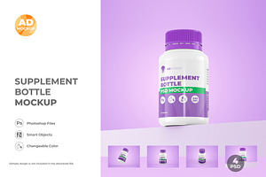 Supplement Bottle Mockup – 04 PSD