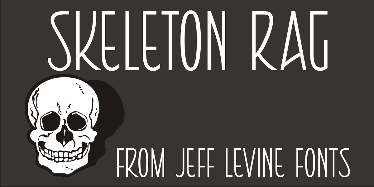 Skeleton Rag JNL, a Sans Serif Font by Jeff Levine Fonts