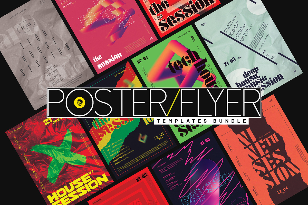 The Session – Posters/Flyers Bundle, a Flyer Template by pixelsao (Photo 1 of 3)