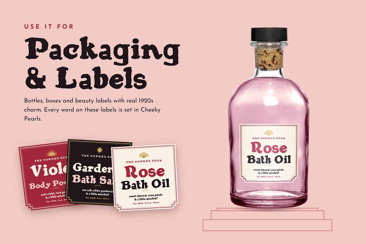 Cheeky Pearls | Flapper Slab Serif, a Slab Serif Font by Lauren Hodges (Photo 5 of 12)