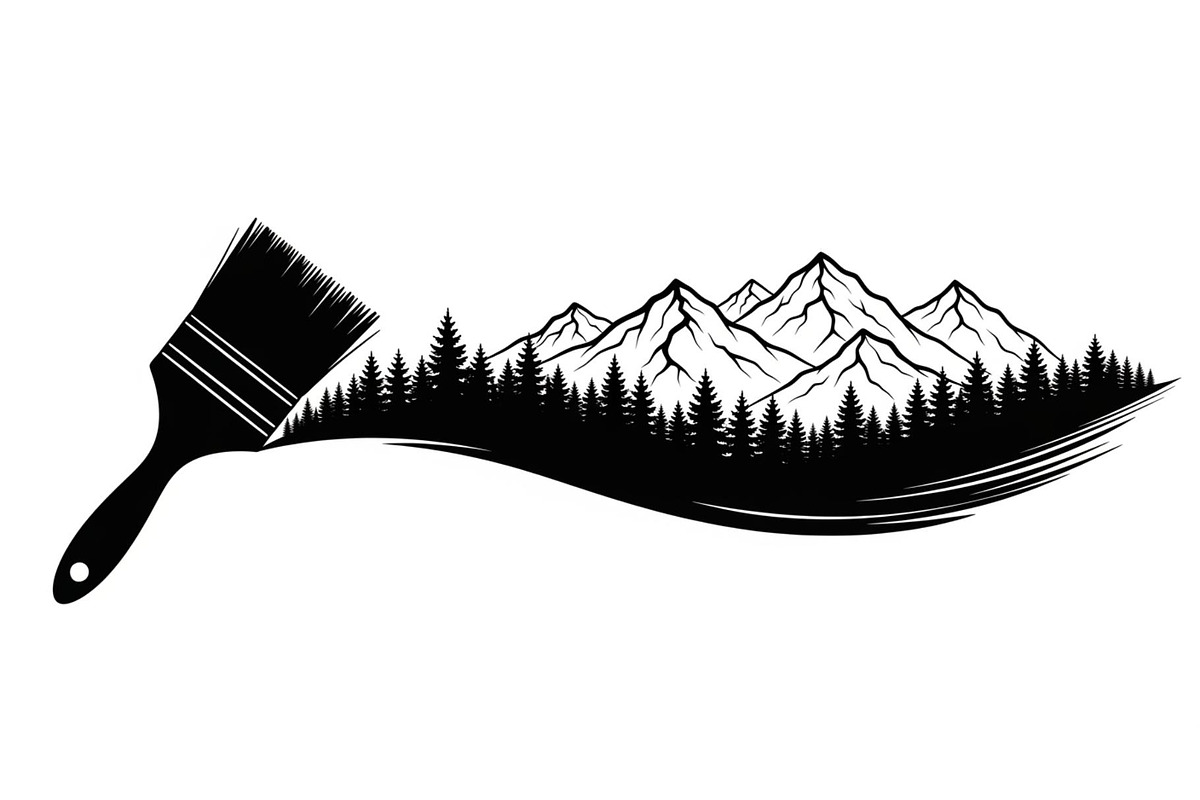 Nature Landscape Paintbrush Design B, an Illustration by Designs_River (Photo 5 of 31)