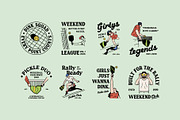 Retro Pickleball Graphic, an Object Graphic by Skilline Supply Co. (Thumbnail 8 of 12)