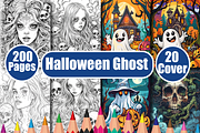 Halloween Ghost Coloring Book, an Animal Illustration by Printable Design Store (Thumbnail 1 of 3)