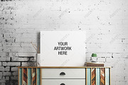 Canvas Poster Mockup Mid Century, a Print Template by positvtplus (Thumbnail 2 of 2)