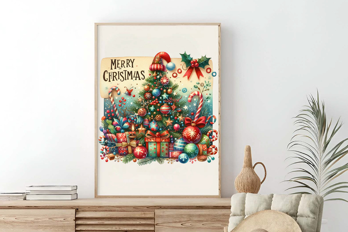 Vintage Christmas Clipart, an Illustration by Pixels.Craft (Photo 6 of 7)