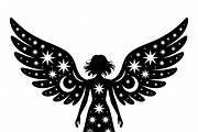 starry angel wings silhouette, an Illustration by Amazin_art (Thumbnail 12 of 21)
