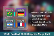 World Cup 2026 Graphics Mega pack, a Social Media Template by Dreamanart (Thumbnail 4 of 4)