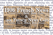 1906 French News Set, a Slab Serif Font by GLC Foundry (Thumbnail 1 of 9)