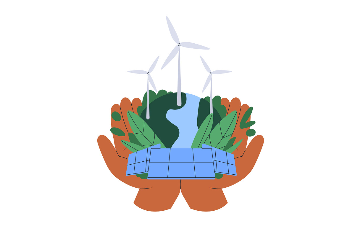 Environmental care. Eco concepts set, a Technology Illustration by Good Studio (Photo 2 of 9)