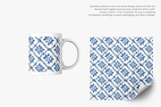 blue tile seamless pattern, a Pattern Graphic by Pink Studio Art (Thumbnail 2 of 5)
