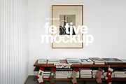 A1 Frame Festive Minimalist Mockup, an Advertising Mockup by WasMockups (Thumbnail 1 of 6)