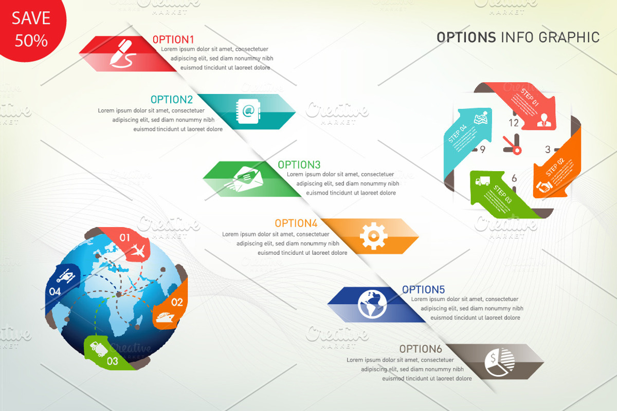 A SET OF 8 INFO GRAPHIC preview 4