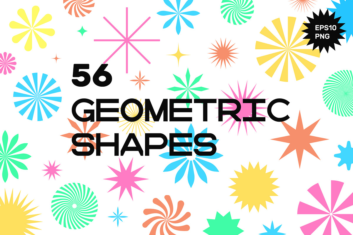56 Geometric Abstract Shapes Vector, an Object Graphic by craftlove (Photo 1 of 5)