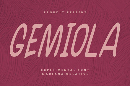 Gemiola Display Font, a Sans Serif Font by Maulana Creative