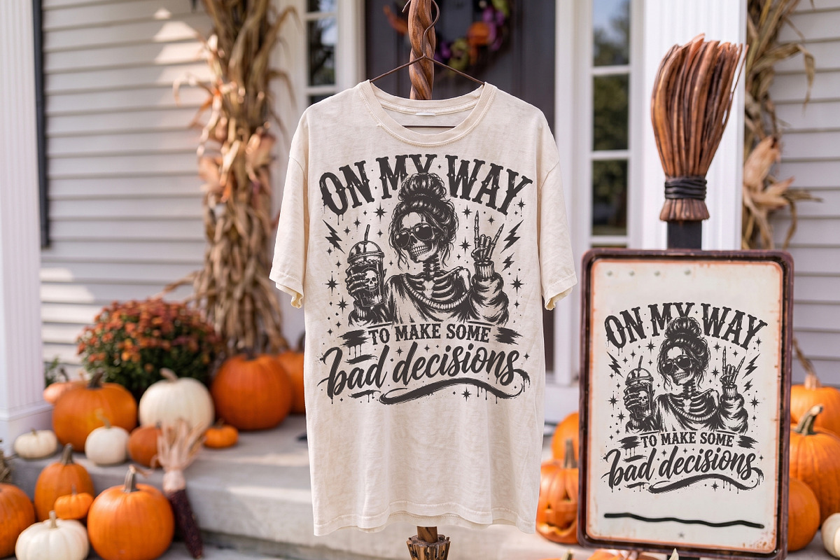 On My Way To Make Some Bad Decisions, a Seasonal Illustration by Libby Wishes (Photo 3 of 3)