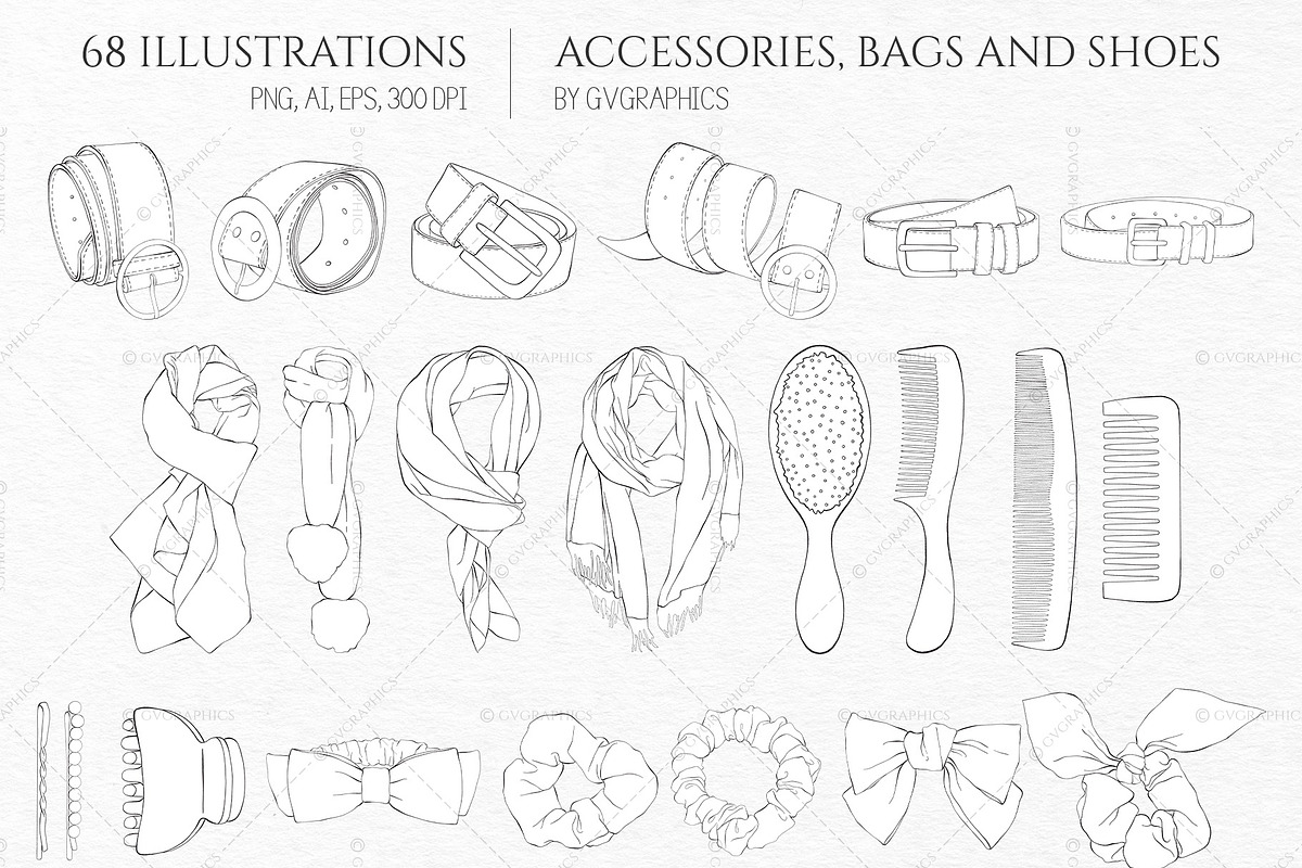 Accessories, Bags and Shoes, an Object Illustration by GVGraphics (Photo 2 of 7)