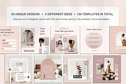 Nude Instagram templates for Canva, a Social Media Template by Templates Boutique (Thumbnail 3 of 9)