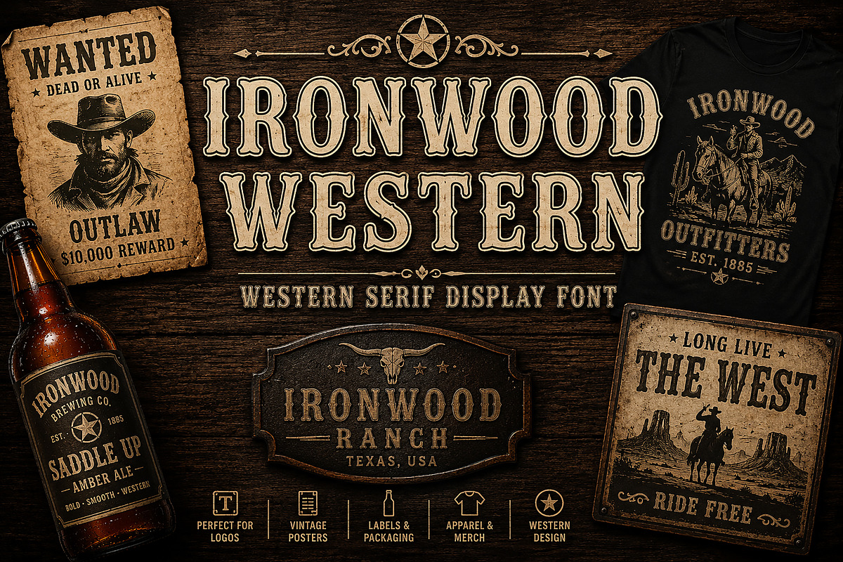 Ironwood Western, a Serif Font by Wow Magic (Photo 4 of 5)