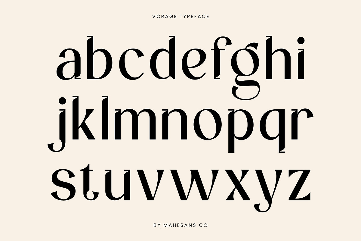 Vorage | Modern Minimalist Typeface, a Serif Font by Mahesans Co (Photo 5 of 10)