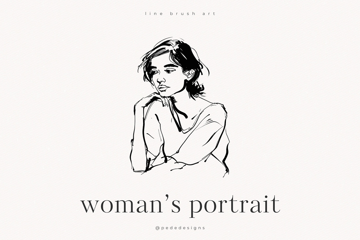 Woman's Portrait I, a Person Illustration by PeDe Designs (Photo 3 of 6)