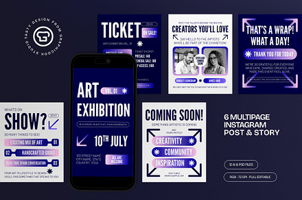 Art Exhibition Instagram Set